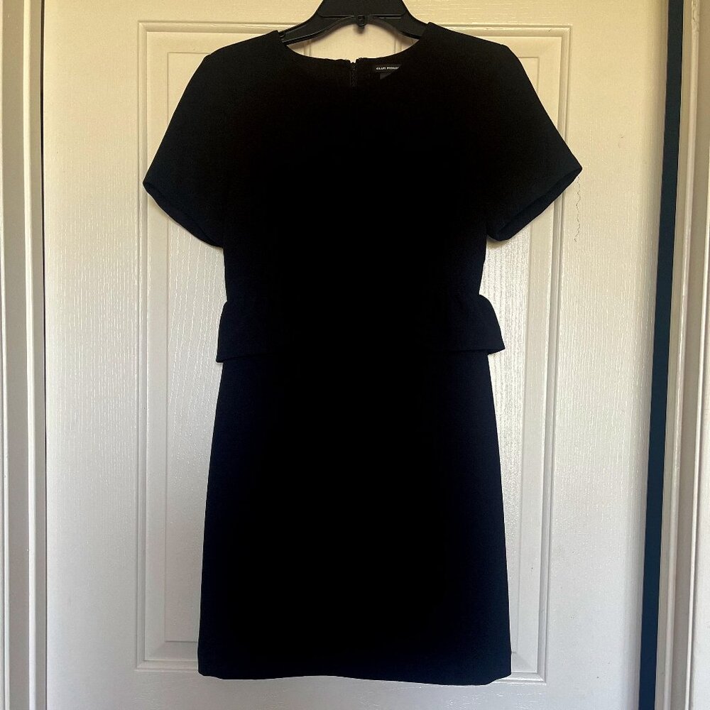 Club Monaco “Bridette” Peplum Sheath Dress–Size 2 | Black Ponte | Desk-to-Dinner